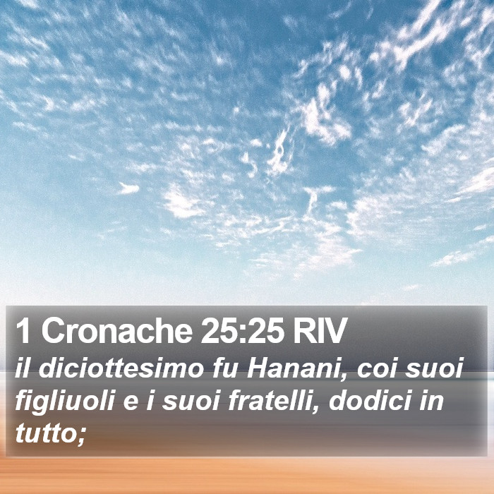 1 Cronache 25:25 RIV Bible Study