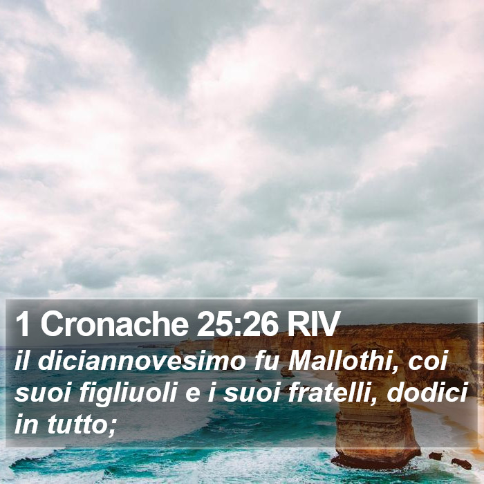 1 Cronache 25:26 RIV Bible Study