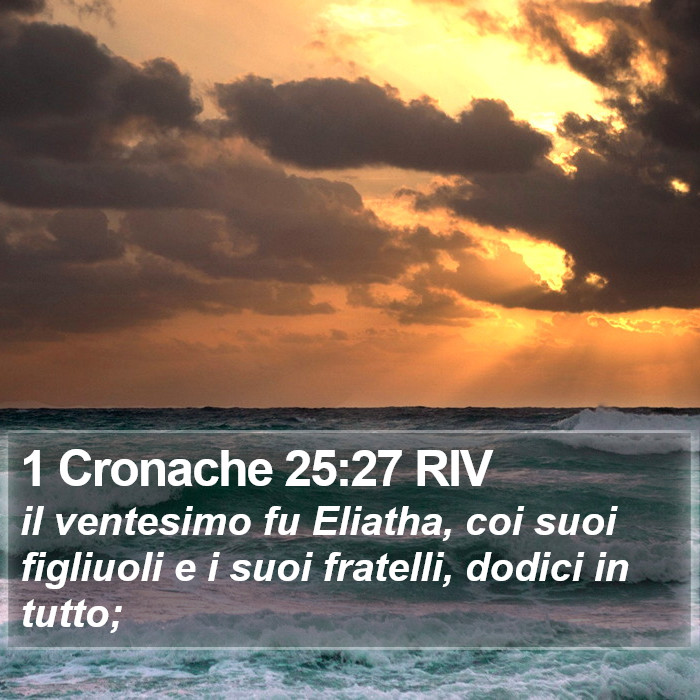 1 Cronache 25:27 RIV Bible Study