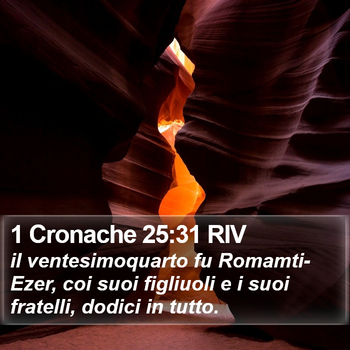 1 Cronache 25:31 RIV Bible Study