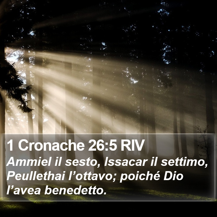 1 Cronache 26:5 RIV Bible Study