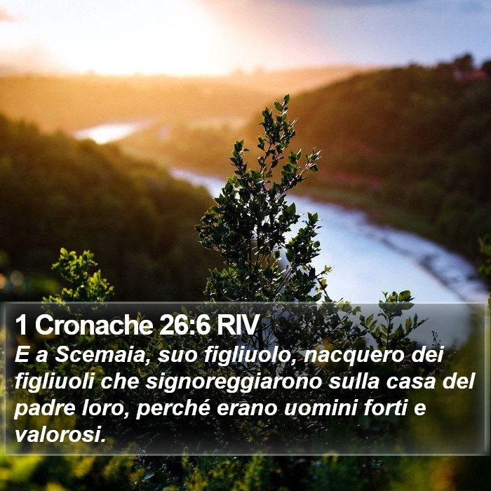 1 Cronache 26:6 RIV Bible Study