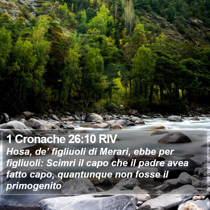 1 Cronache 26:10 RIV Bible Study