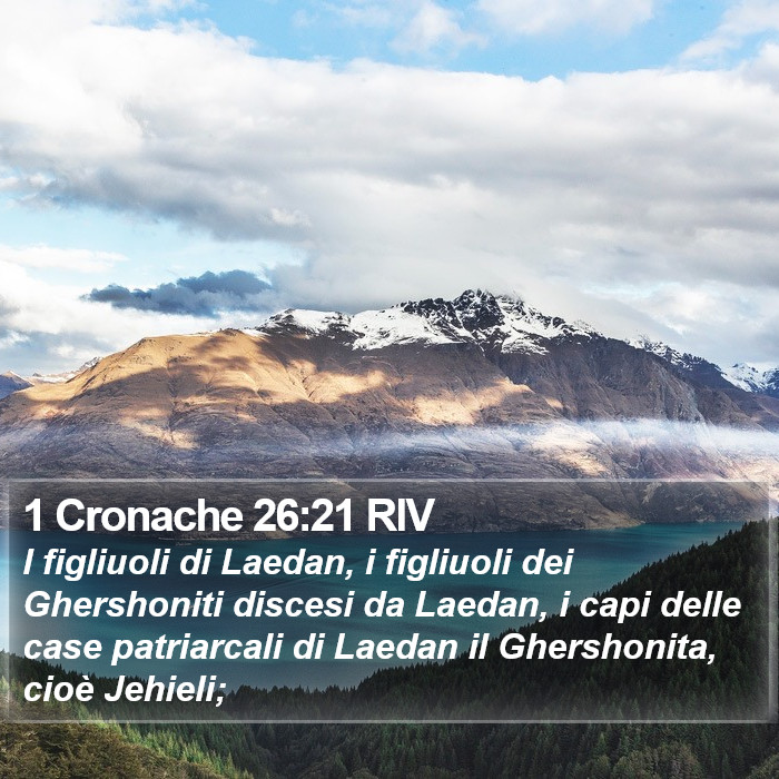 1 Cronache 26:21 RIV Bible Study