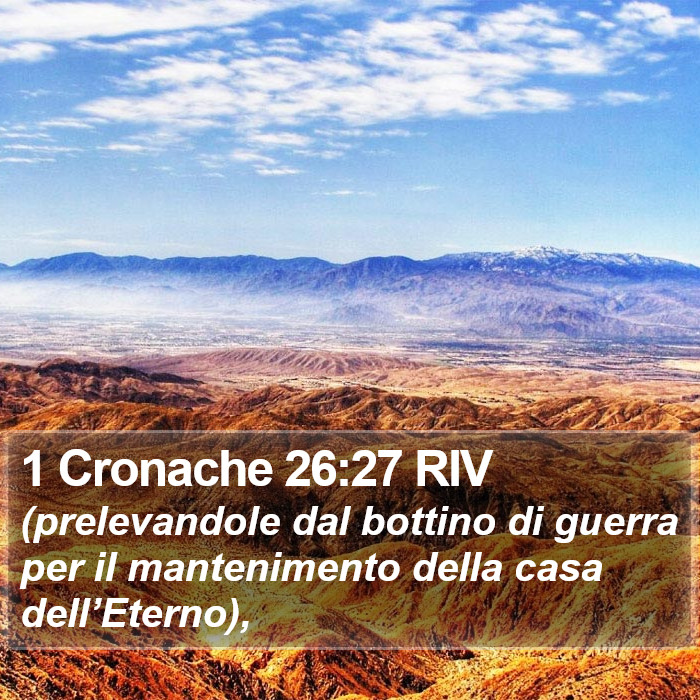 1 Cronache 26:27 RIV Bible Study