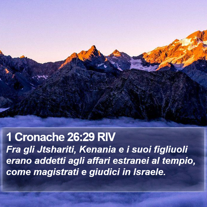 1 Cronache 26:29 RIV Bible Study