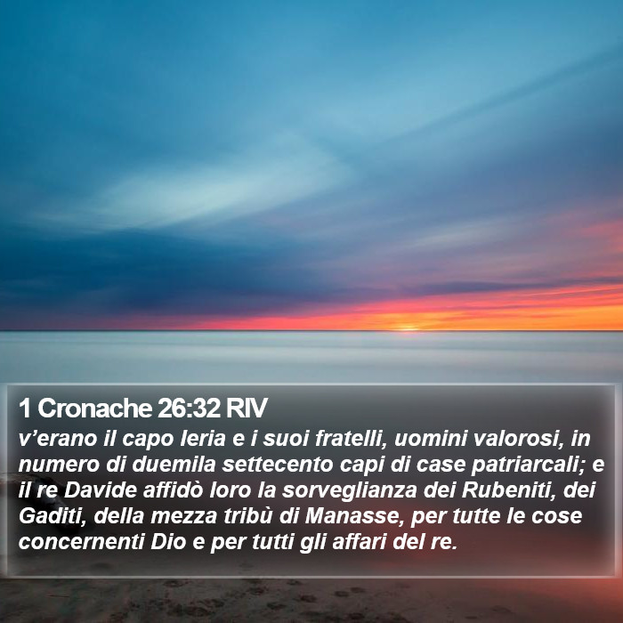 1 Cronache 26:32 RIV Bible Study