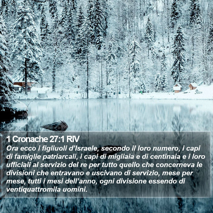 1 Cronache 27:1 RIV Bible Study