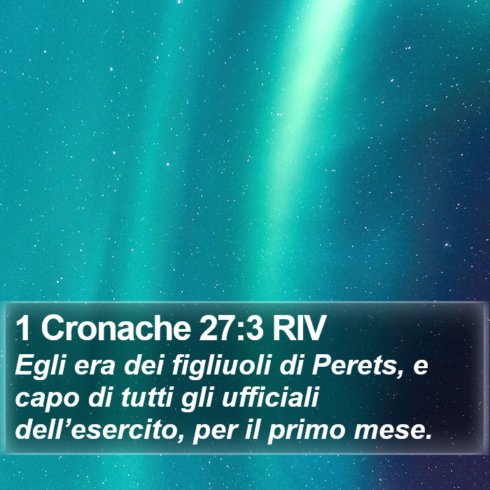 1 Cronache 27:3 RIV Bible Study