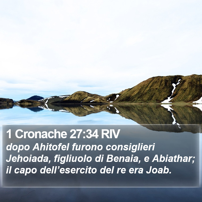 1 Cronache 27:34 RIV Bible Study