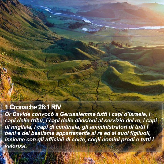 1 Cronache 28:1 RIV Bible Study