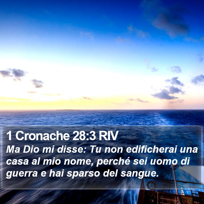 1 Cronache 28:3 RIV Bible Study