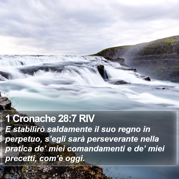 1 Cronache 28:7 RIV Bible Study