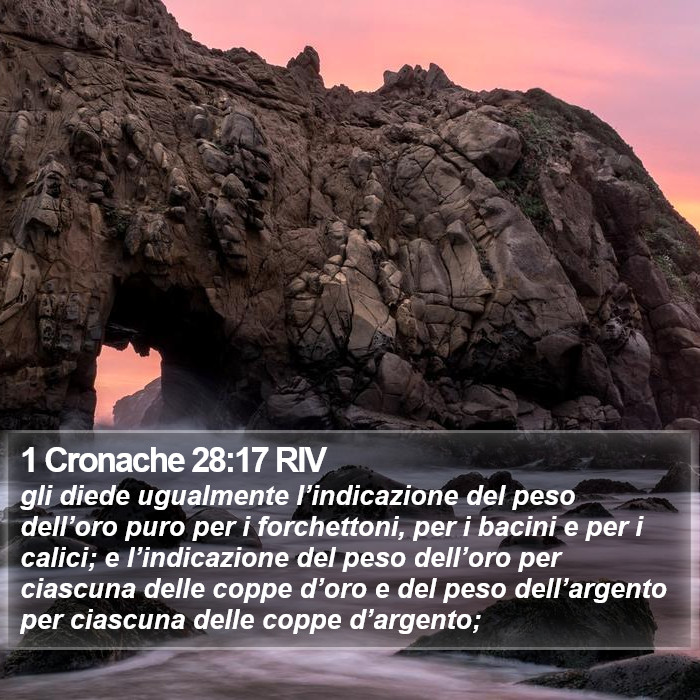 1 Cronache 28:17 RIV Bible Study