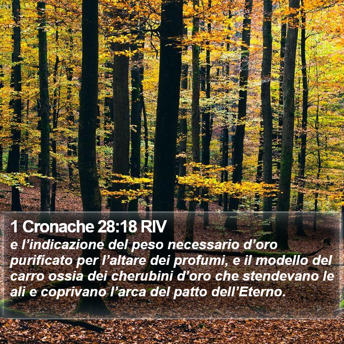 1 Cronache 28:18 RIV Bible Study