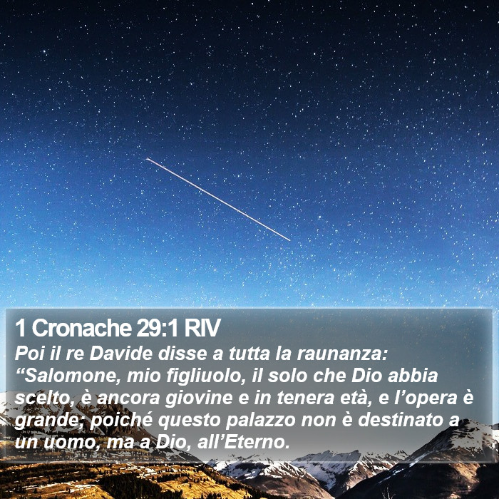 1 Cronache 29:1 RIV Bible Study