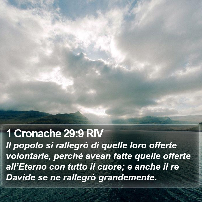 1 Cronache 29:9 RIV Bible Study