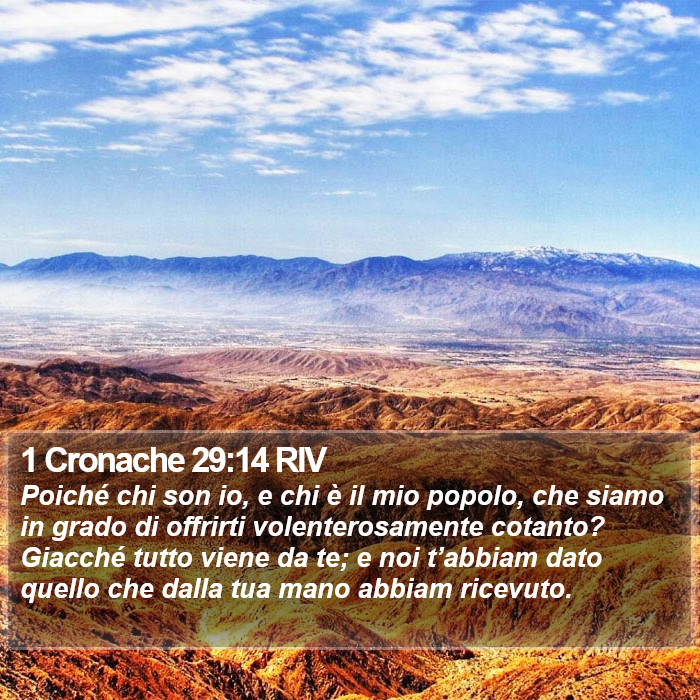 1 Cronache 29:14 RIV Bible Study