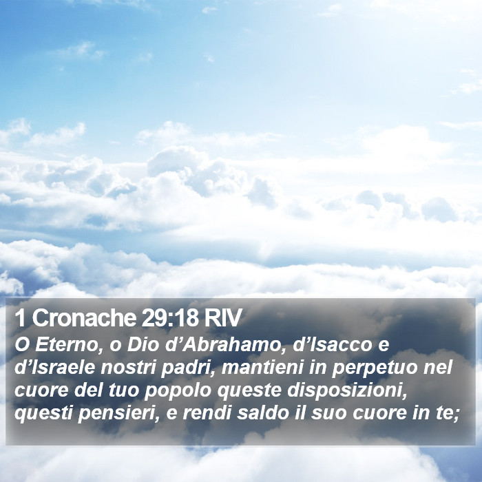 1 Cronache 29:18 RIV Bible Study