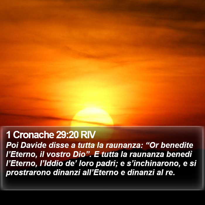 1 Cronache 29:20 RIV Bible Study