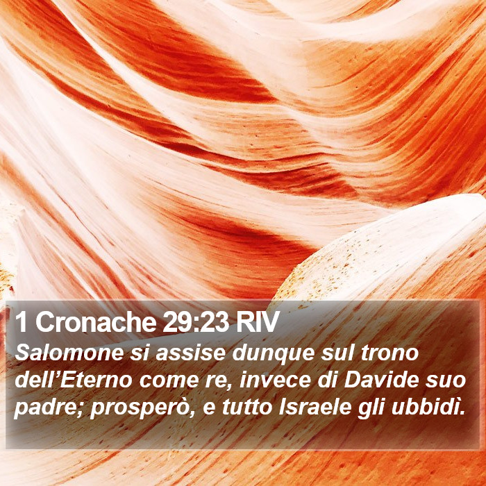 1 Cronache 29:23 RIV Bible Study