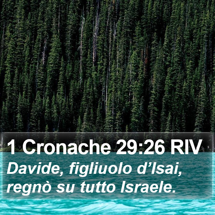 1 Cronache 29:26 RIV Bible Study