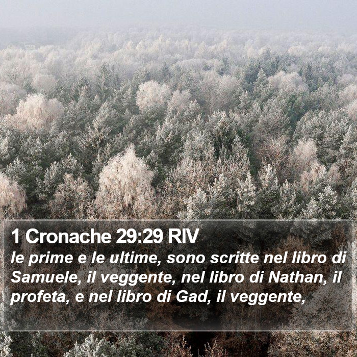 1 Cronache 29:29 RIV Bible Study