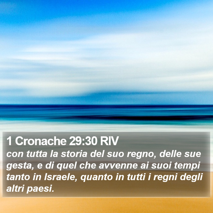 1 Cronache 29:30 RIV Bible Study