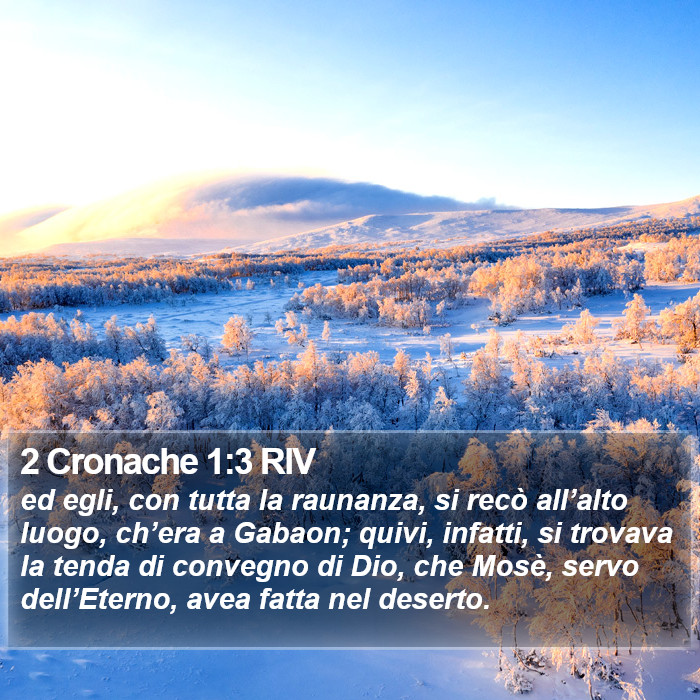 2 Cronache 1:3 RIV Bible Study