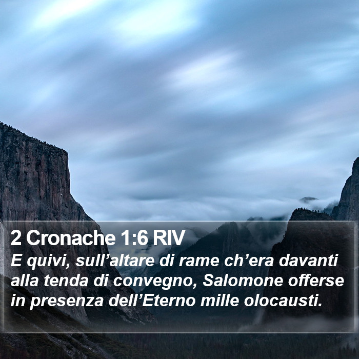 2 Cronache 1:6 RIV Bible Study