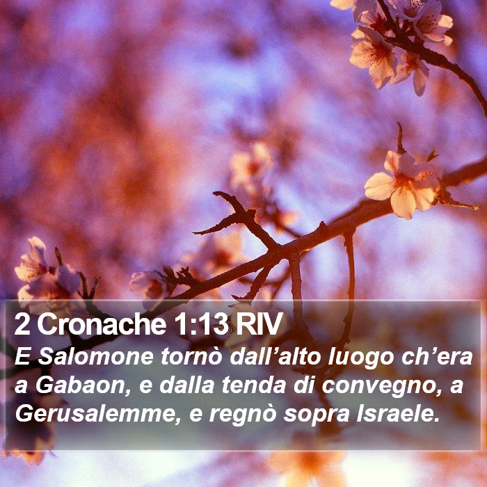 2 Cronache 1:13 RIV Bible Study