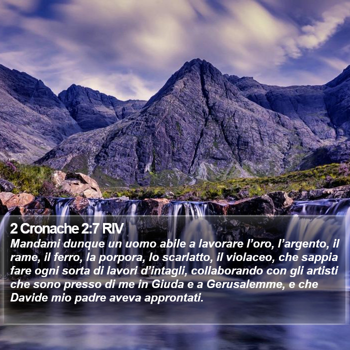 2 Cronache 2:7 RIV Bible Study