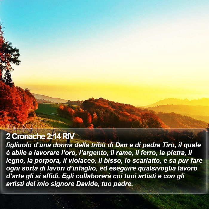 2 Cronache 2:14 RIV Bible Study