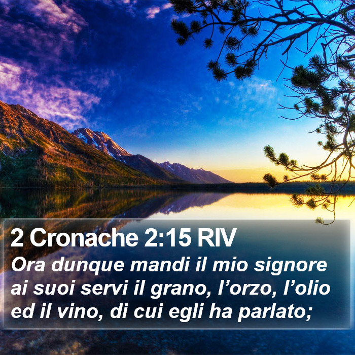 2 Cronache 2:15 RIV Bible Study