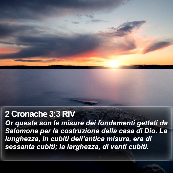 2 Cronache 3:3 RIV Bible Study