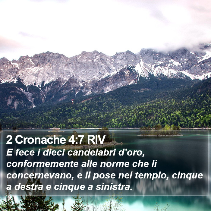 2 Cronache 4:7 RIV Bible Study