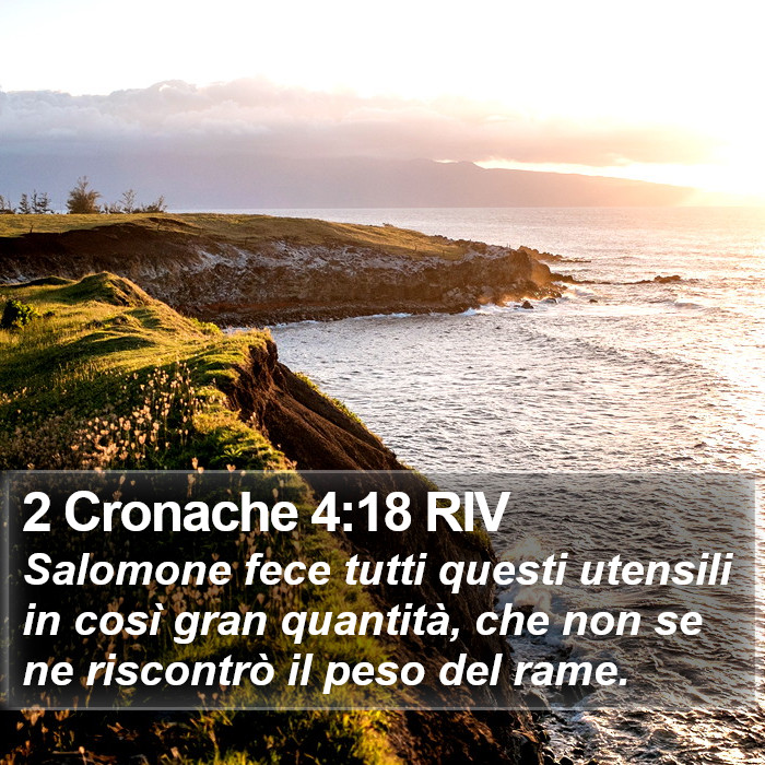 2 Cronache 4:18 RIV Bible Study