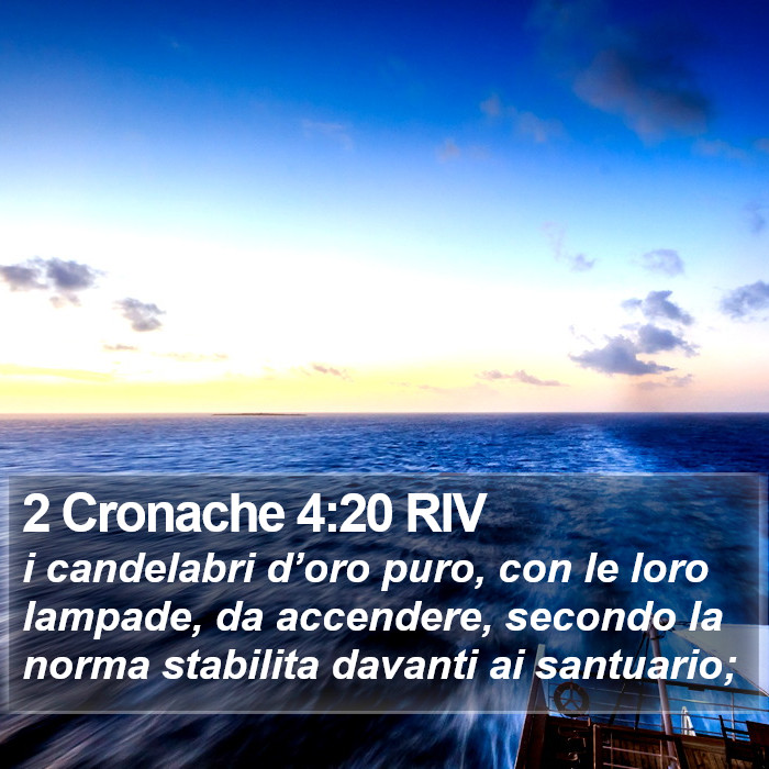 2 Cronache 4:20 RIV Bible Study