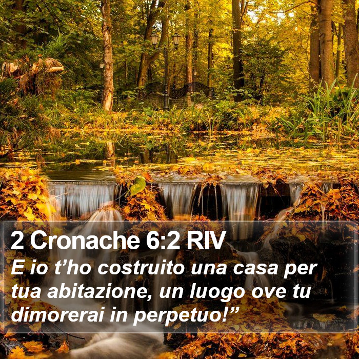 2 Cronache 6:2 RIV Bible Study