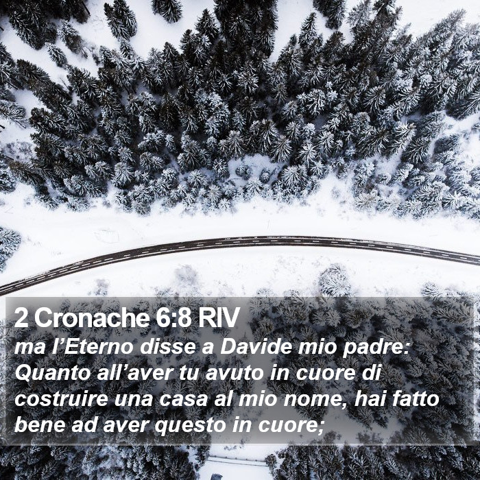 2 Cronache 6:8 RIV Bible Study