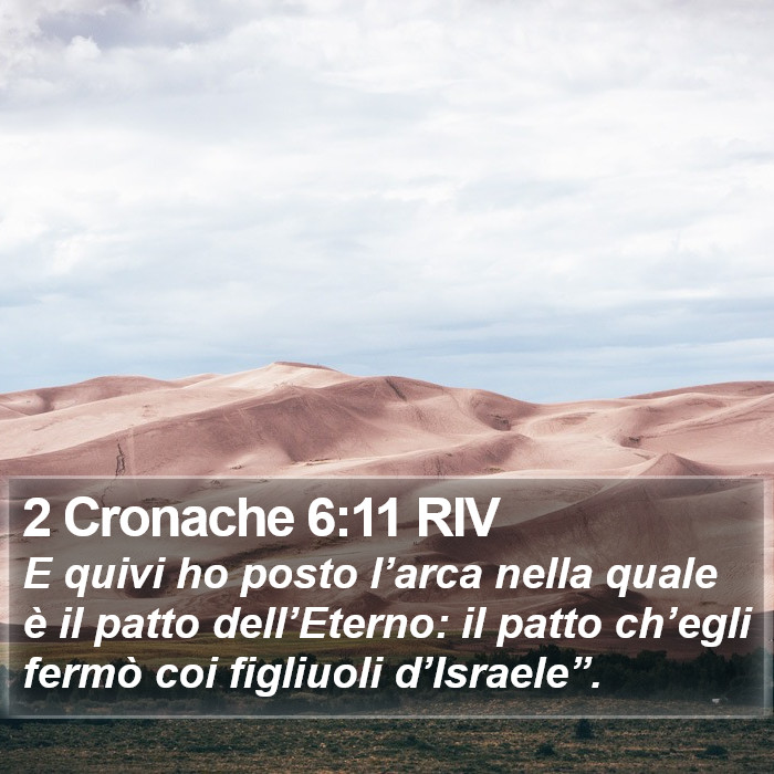 2 Cronache 6:11 RIV Bible Study