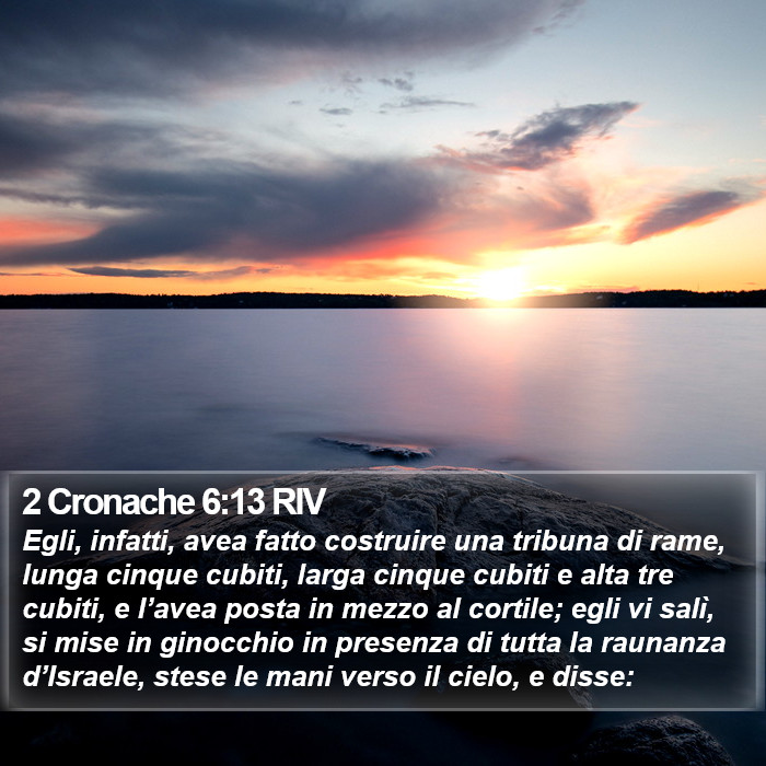 2 Cronache 6:13 RIV Bible Study