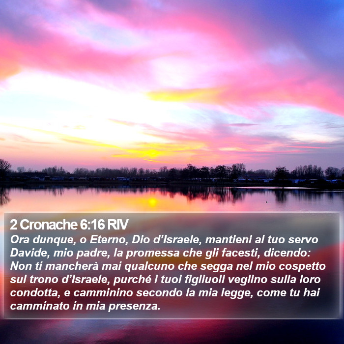 2 Cronache 6:16 RIV Bible Study