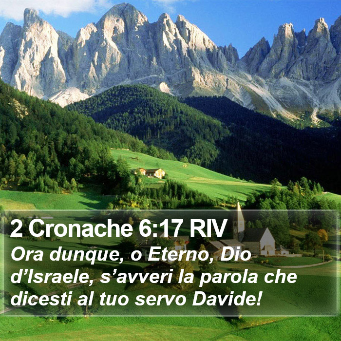 2 Cronache 6:17 RIV Bible Study