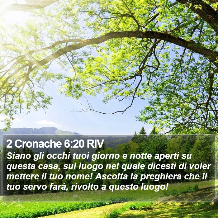 2 Cronache 6:20 RIV Bible Study