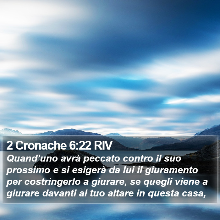 2 Cronache 6:22 RIV Bible Study