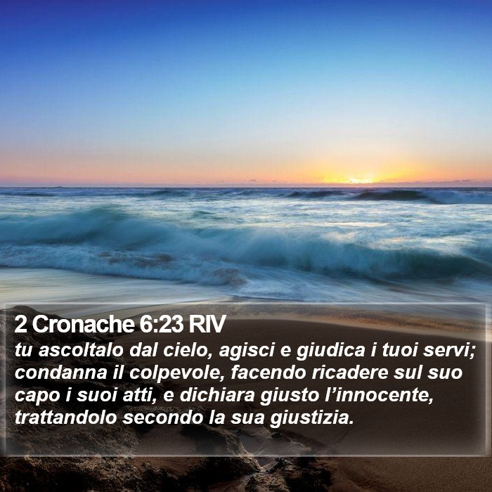 2 Cronache 6:23 RIV Bible Study