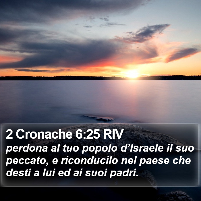 2 Cronache 6:25 RIV Bible Study