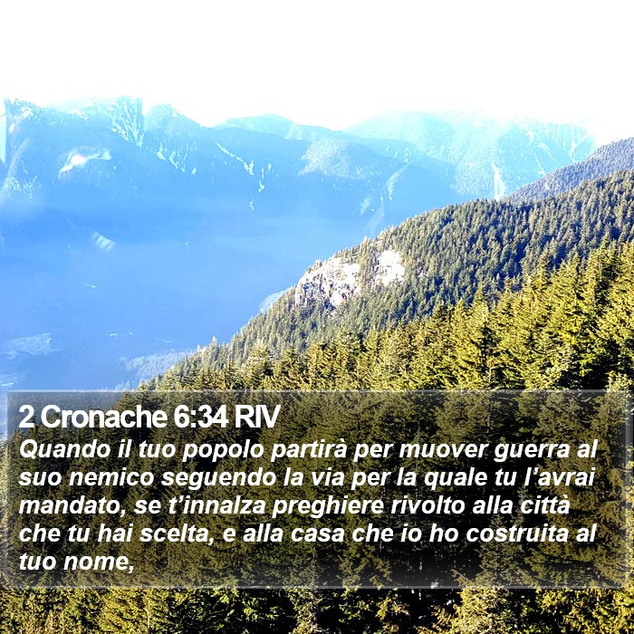 2 Cronache 6:34 RIV Bible Study