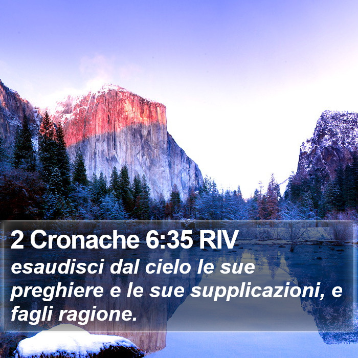 2 Cronache 6:35 RIV Bible Study